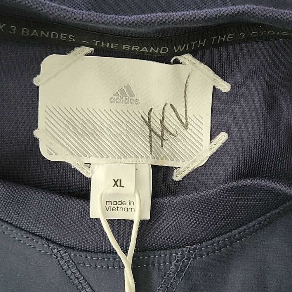 BNWT Blue Mens Golf Adidas Long sleeve Embroidered Top - Picture 16 of 16